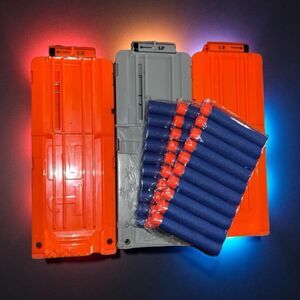 3 Nerf Soft Bullet Reload Clips 18 Clips Plus 36 NIP Bullets